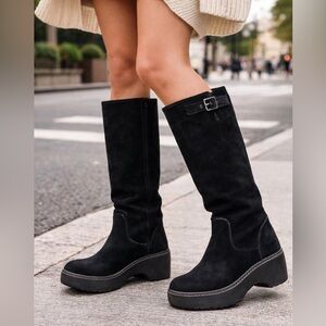 Women’s Crocs Suede Platform Tall Boots — Size 8